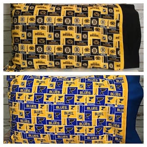 Boston Bruins and St Loius Blues pillow case