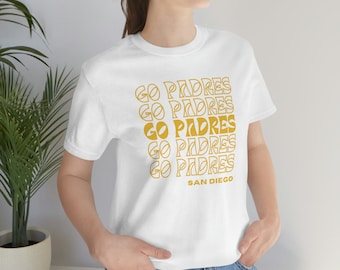 Go Padres Unisex Jersey T-Shirt/ Padres Shirt/ MLB/ Sports/ Men's Gift/ Women's Shirt/ Baseball Shirt/ San Diego Baseball Shirt