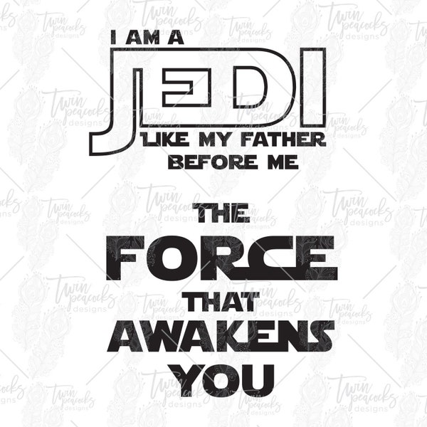 I Am a Jedi Svg - Etsy UK