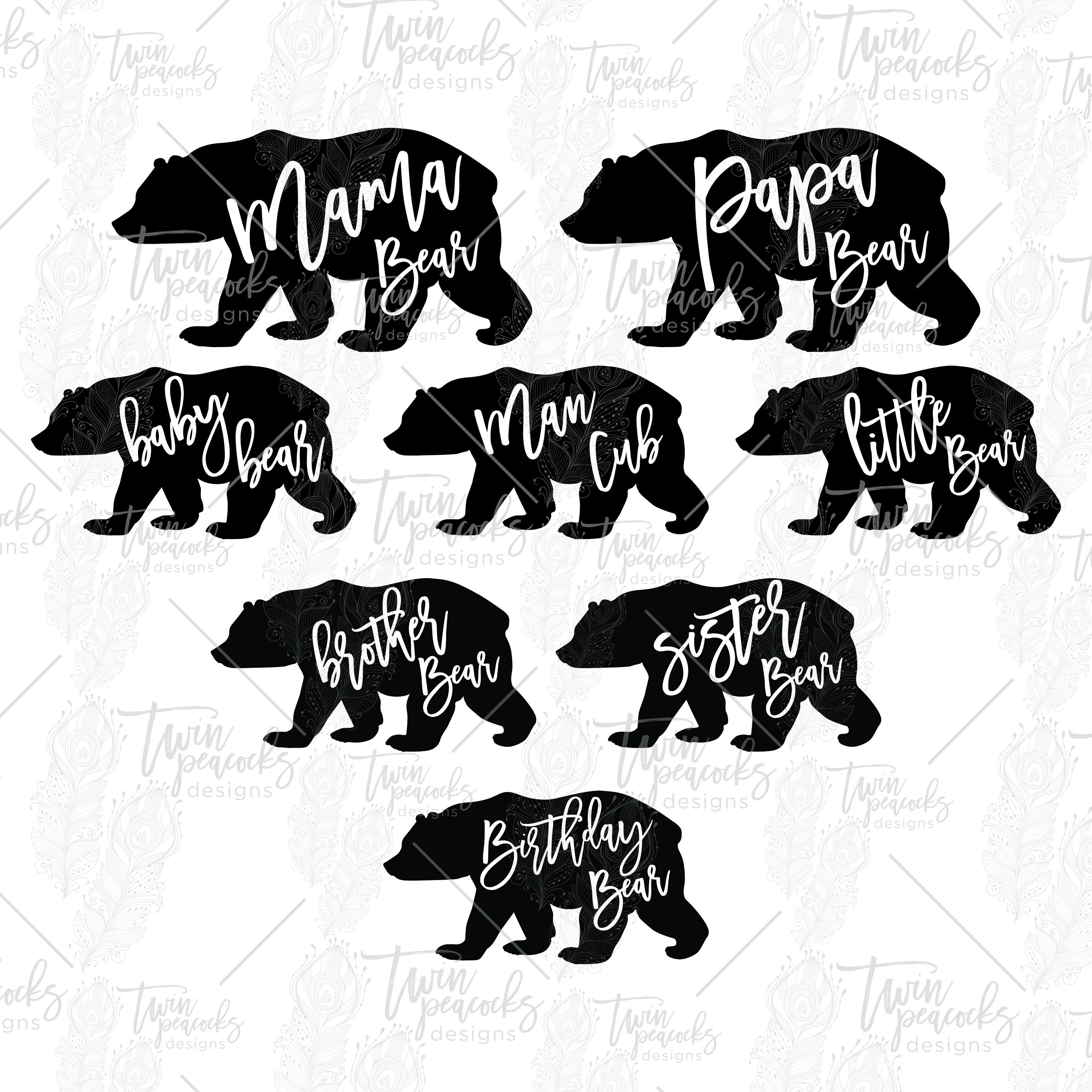 Mama Bear Papa Bear Birthday Bear Baby 