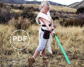 Star Sci-Fi Wars, PDF Sewing Pattern, Kids Cosplay, PDF Costume Pattern, Girls Sewing, Kids Dress Up, Pretend Play, Girls Halloween Costume