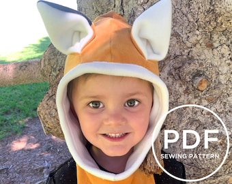 Kids Fox Costume-- Pretend Play-- Kids Dress Up-- Kids Halloween Costume-- Boys Sewing Pattern-- Kids Carnival Costume-- Boys PDF Pattern--