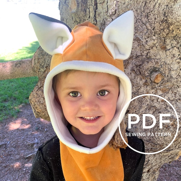 Kids Fox Costume-- Pretend Play-- Kids Dress Up-- Kids Halloween Costume-- Boys Sewing Pattern-- Kids Carnival Costume-- Boys PDF Pattern--