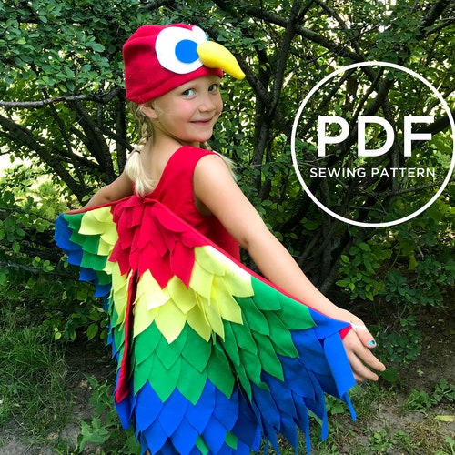 Kids Parrot Costume Pretend Play Kids Dress Up Kids - Etsy Kids Parrot Costume Pretend Play Kids Dress Up Kids - Etsy