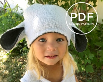 Kids Lamb Costume-- Pretend Play-- Kids Dress Up-- Kids Halloween Costume-- Kids PDF Sewing Pattern-- Kids Carnival Costume