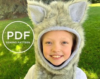 Kids Wolf Costume-- Pretend Play-- Kids Dress Up-- Kids Halloween Costume-- Boys Sewing Pattern-- Kids Carnival Costume-- Boys PDF Pattern
