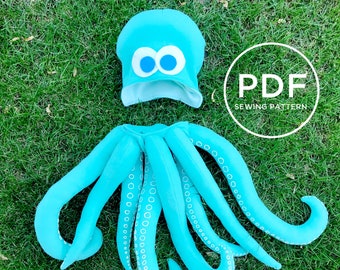Kids Octopus Costume-- Pretend Play-- Kids Dress Up-- Kids Halloween Costume-- Kids PDF Sewing Pattern-- Kids Carnival Costume