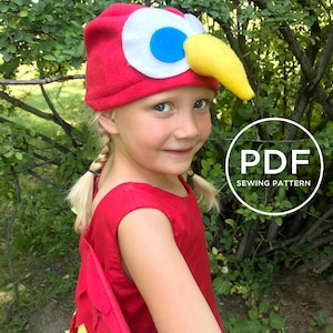 Kids Parrot Costume-- Pretend Play-- Kids Dress Up-- Kids Halloween Costume-- Kids PDF Sewing Pattern-- Kids Carnival Costume image 3