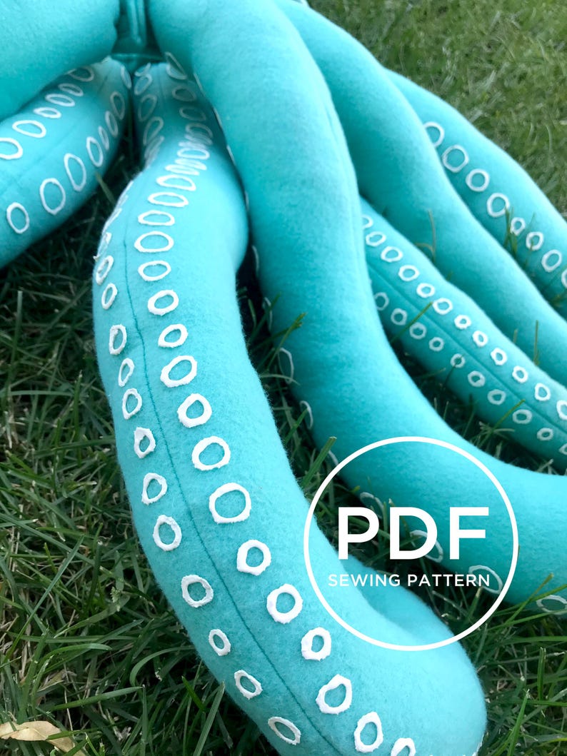 Kids Octopus Costume-- Pretend Play-- Kids Dress Up-- Kids Halloween Costume-- Kids PDF Sewing Pattern-- Kids Carnival Costume image 3