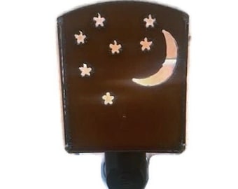 MOON and STARS nightlight night light made of Rustic Rusty Rusted Recycled Metal also wholesale
