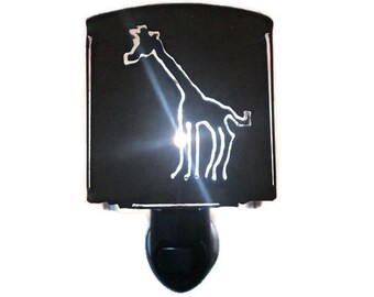 GIRAFFE nightlight night light made of Rustic Rusty Rusted Recycled Metal also wholesale