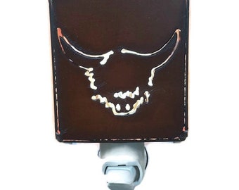 HIGHLAND Fluffy COW nightlight night light made of Rustic Rusty Rusted Recycled Metal also wholesale