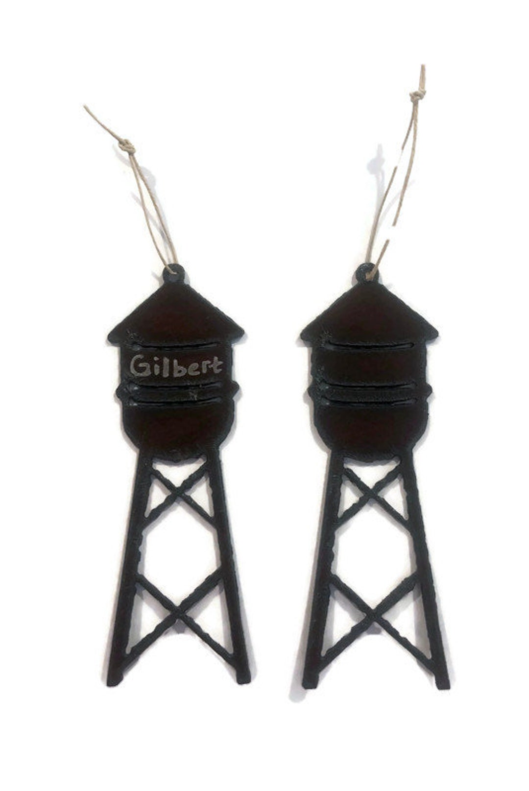 WATERTOWER Water Tower Water Tank Shaped Ornament Made of Rustic Rusty ...