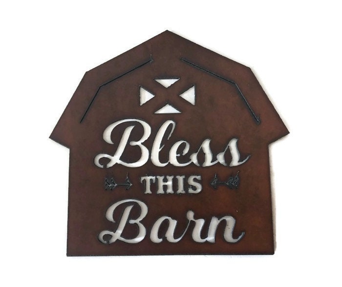Bless This Barn Metal Sign