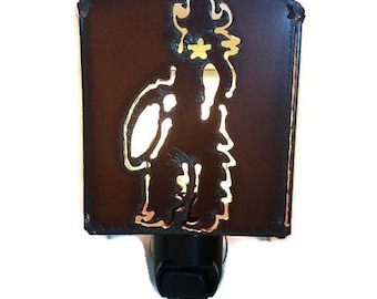 COWBOY chaps nightlight night light made of Rustic Rusty Rusted Recycled Metal also wholesale