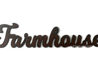 OUTHOUSE Rustic Sign made of Rustic Rusty Rusted Recycled Metal