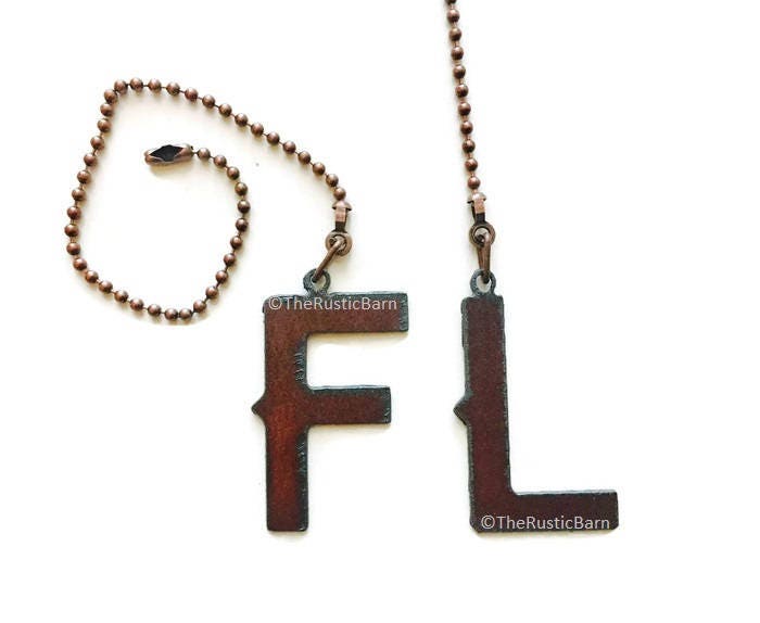 Ceiling Fan Pull Vintage Letter F Fan Or L Light Charm Size