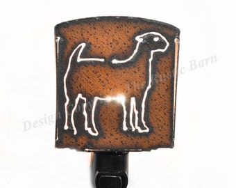 GOAT nightlight night light made of Rustic Rusty Rusted Recycled Metal