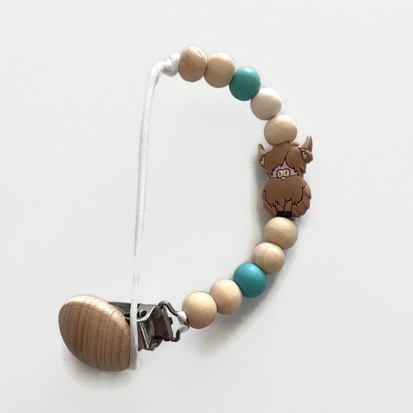 Wood Pacifier Clip Etsy