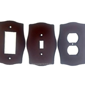 Single Switchplate or Outlet Covers made of Rustic Rusty Rusted Recycled Metal