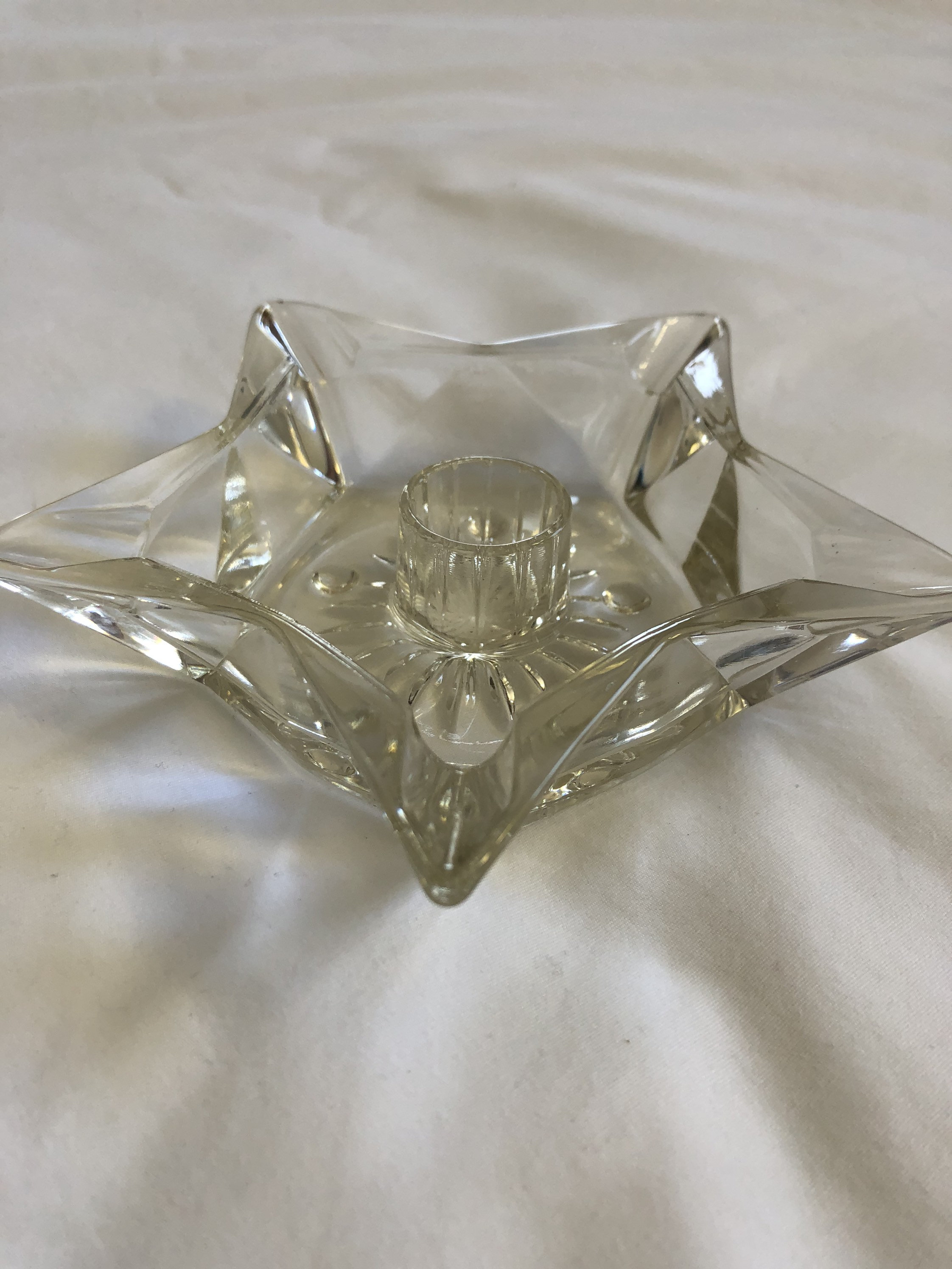 Large Star Shaped Glass Candle Holder Etsy