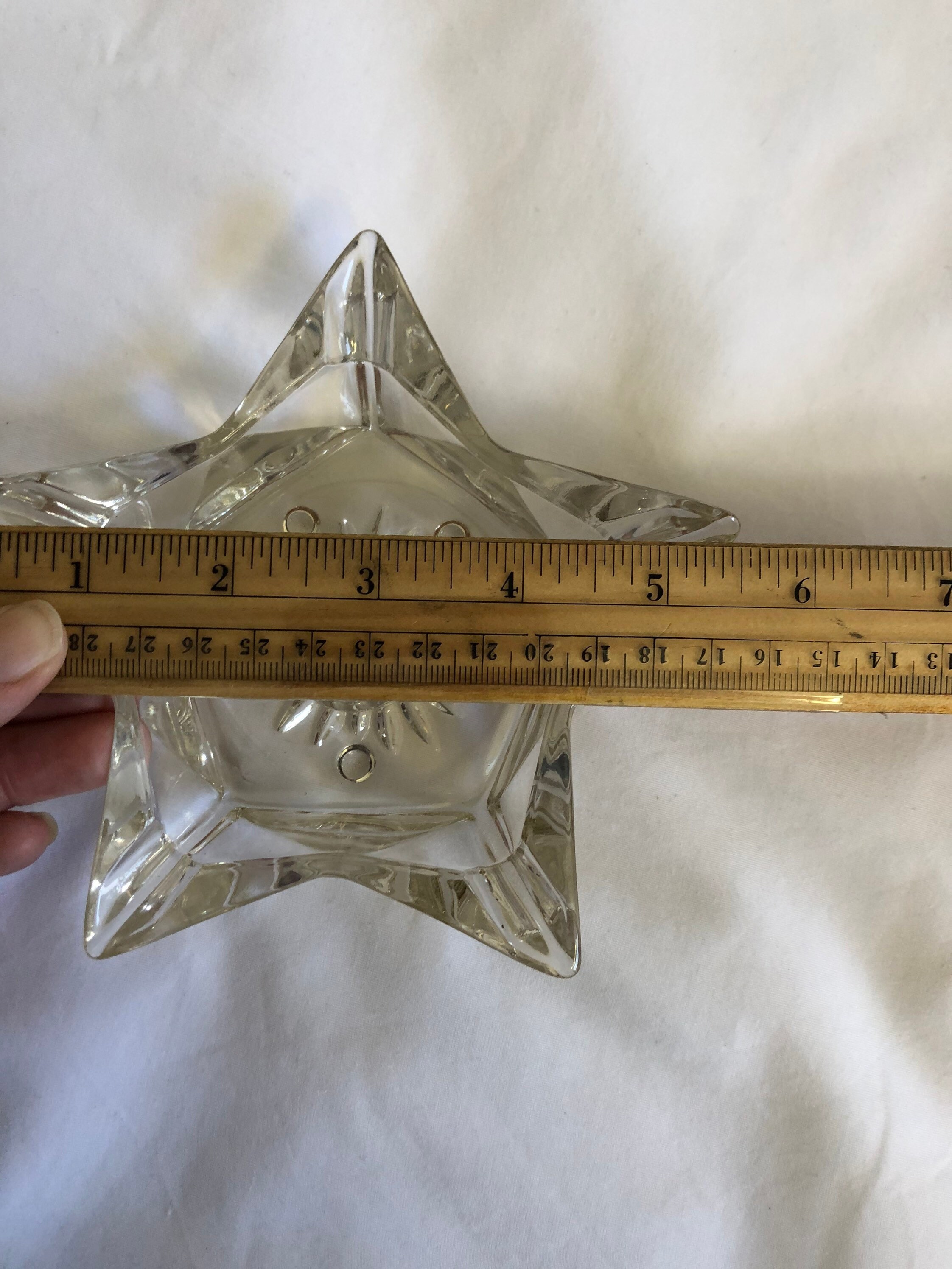Large Star Shaped Glass Candle Holder Etsy