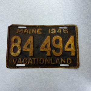 1948年メイン州のナンバープレート - Etsy 日本