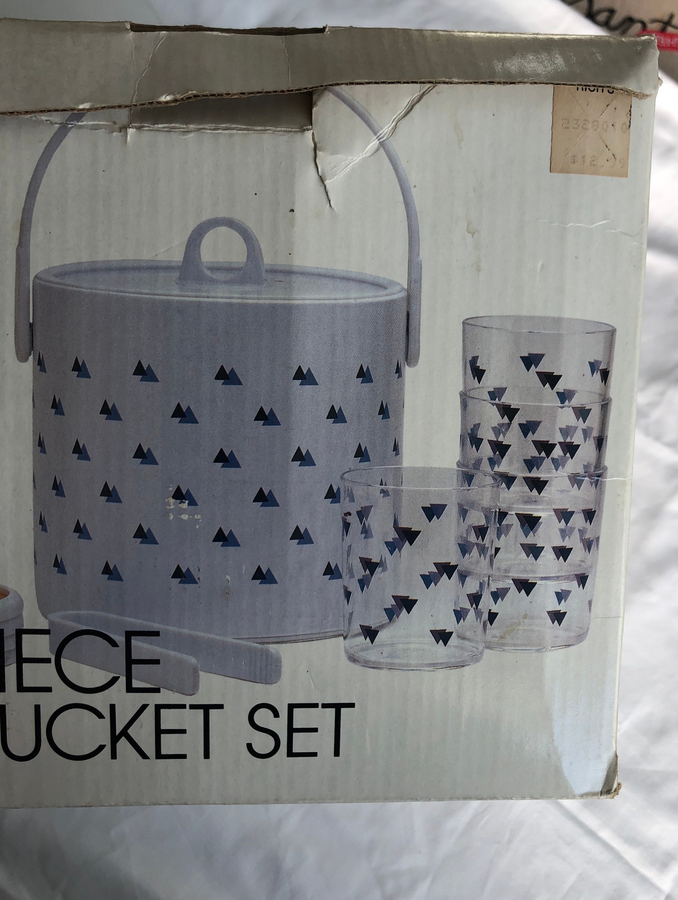 Vintage Decorative Ice Bucket Set From 1980s Etsy