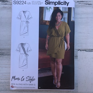 9224 Misses Wrap Dress Mimi G Style Simplicity Available in Sizes 6-14 or 16-24