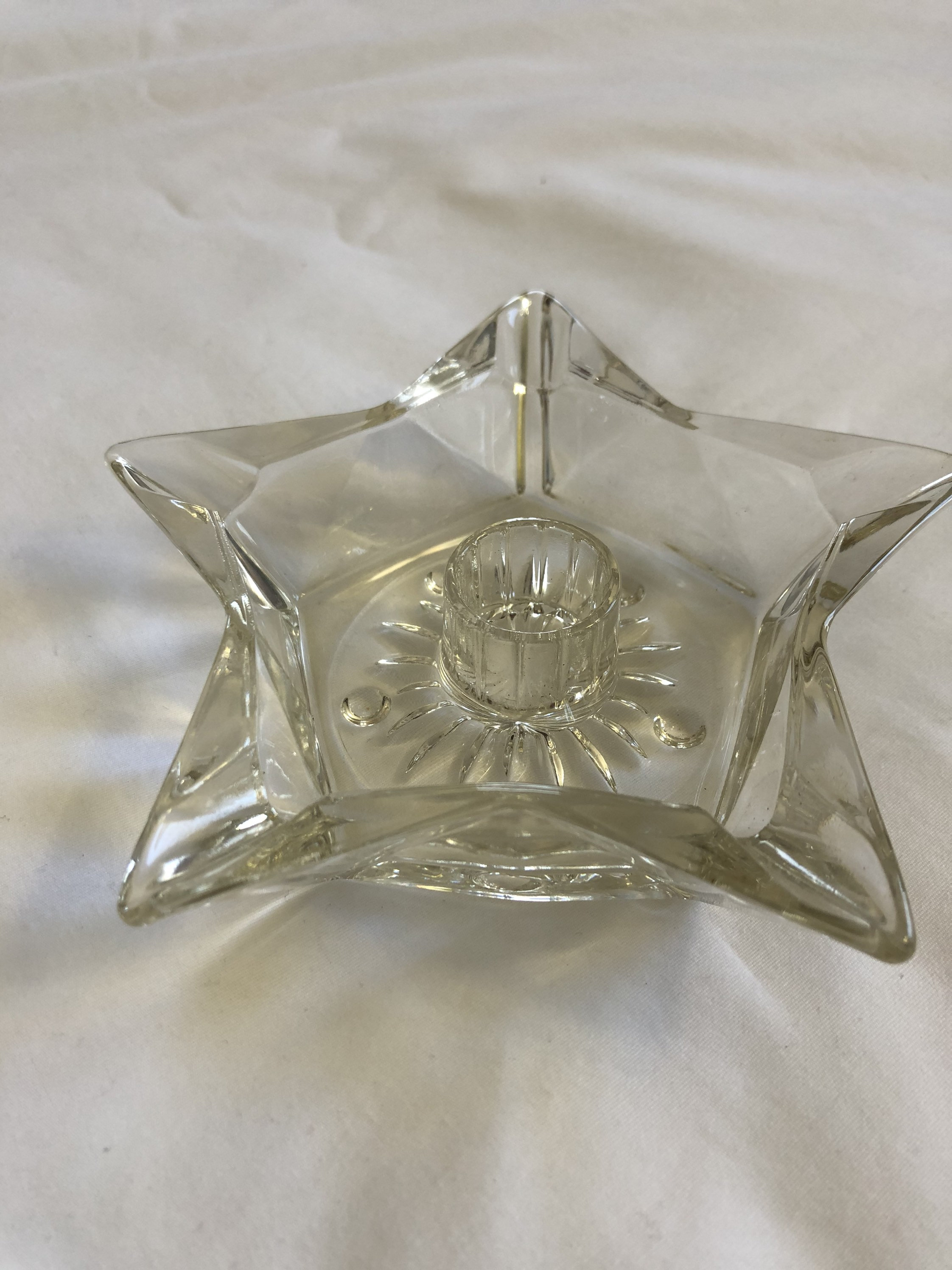 Large Star Shaped Glass Candle Holder Etsy