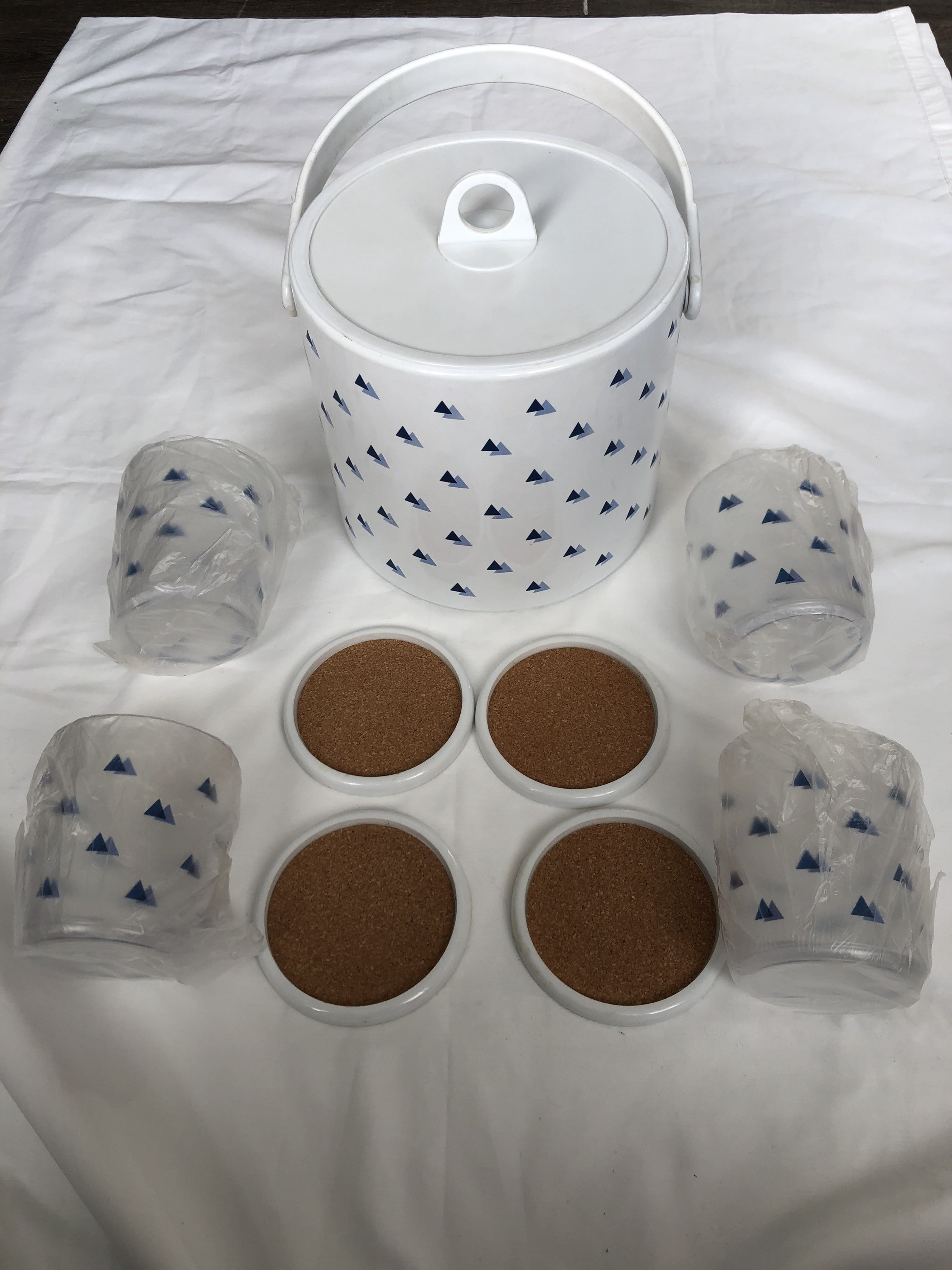 Vintage Decorative Ice Bucket Set From 1980s Etsy