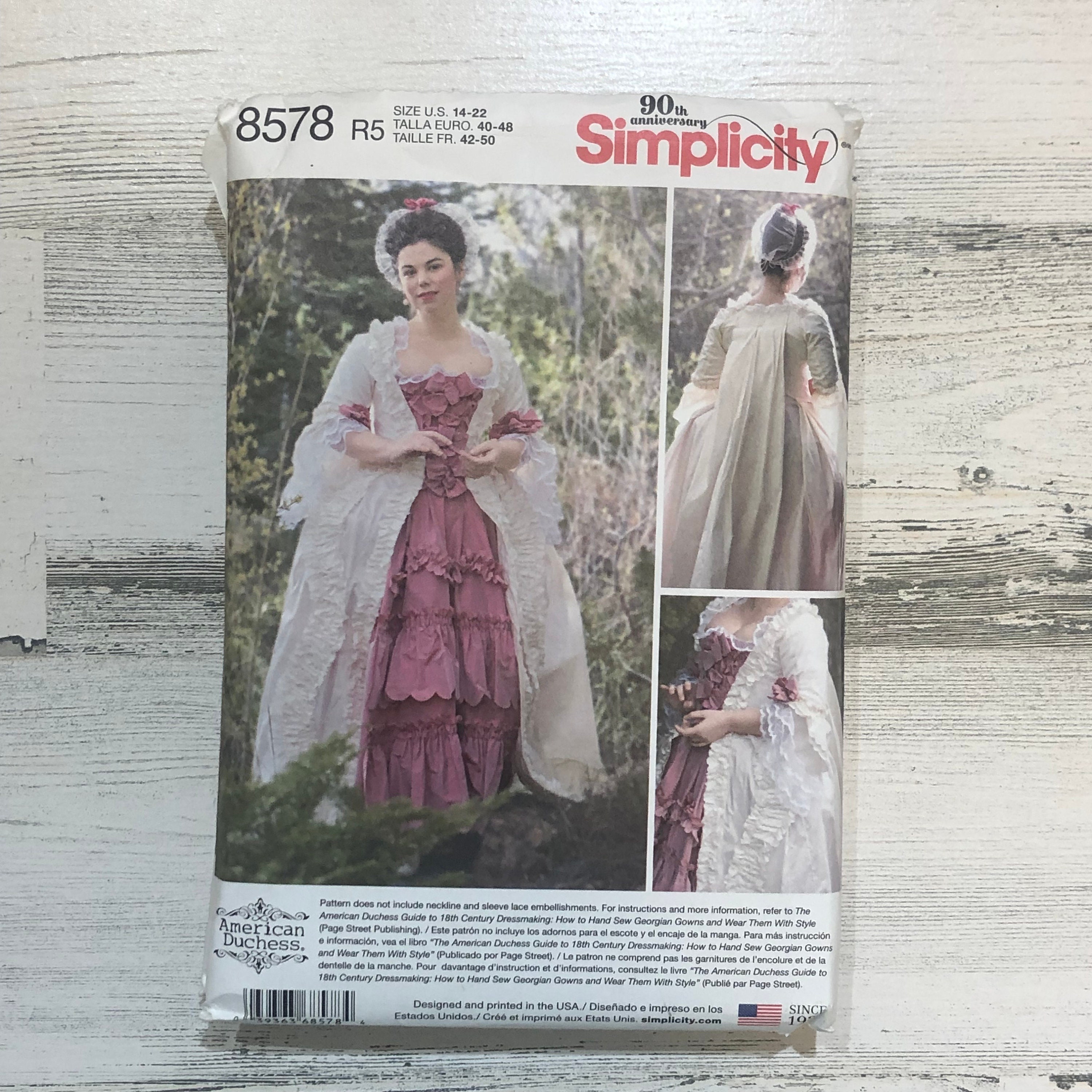 Patron Simplicity 8579 - Corsets Et Costumes Historiques Femme Taille D5 (EU 32-40)