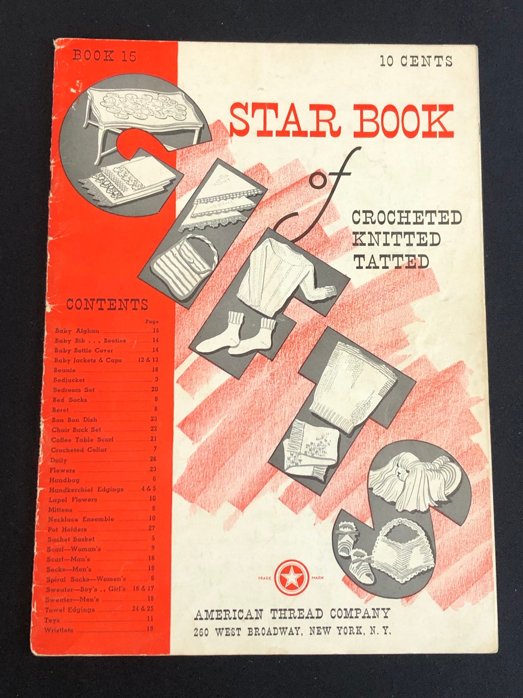 Fantastic Vintage American Thread Company Star Book of Crocheted ...