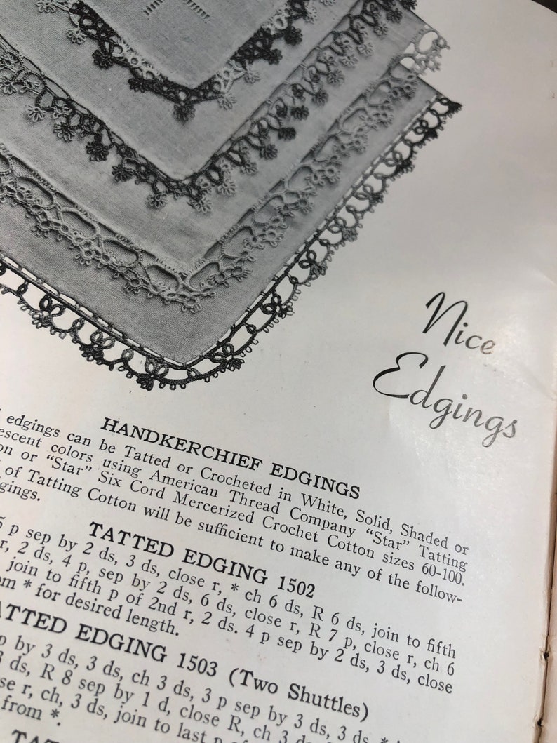 Fantastic Vintage American Thread Company Star Book of Crocheted ...