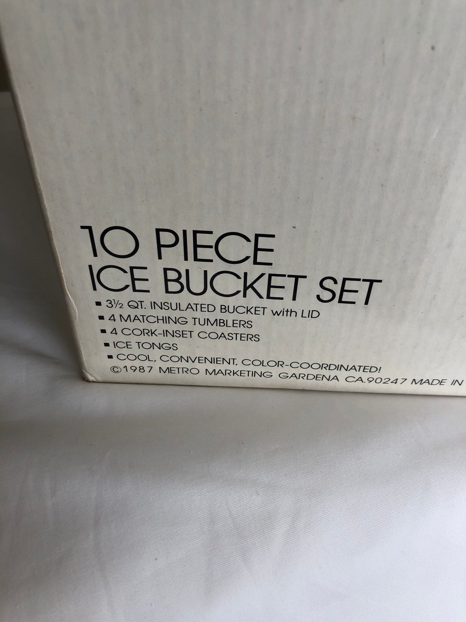 Vintage Decorative Ice Bucket Set From 1980s Etsy