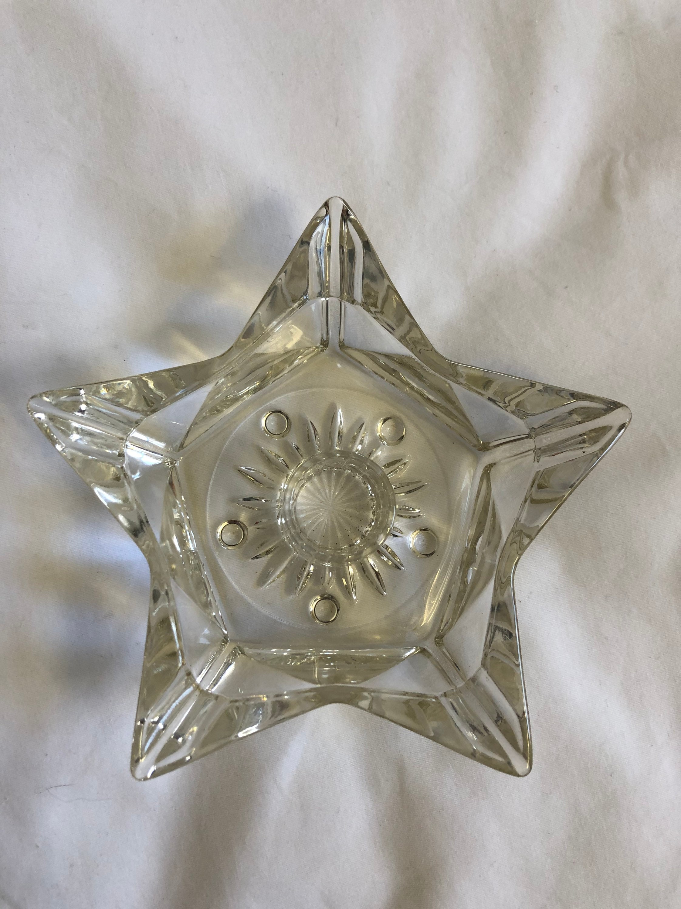 Large Star Shaped Glass Candle Holder Etsy