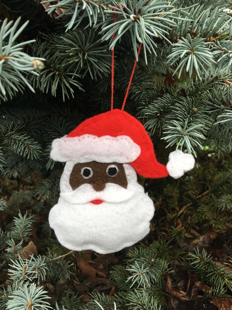 Black Santa Claus Christmas Ornament Ornaments Home Kitchen
