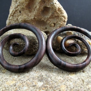 One pair  00G- 10mm XXL Double Spiral ear gauge, Real gauge, Tribal, Body piercing Jewelry L4257