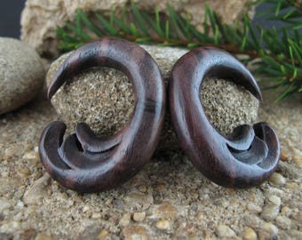 One pair of  0G  Excellent wooden tribal gauge, Organic Ear Gauge,  Body Piercing Jewelry L4284