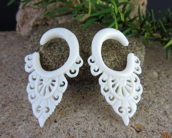 Bone gauge earrings clearance