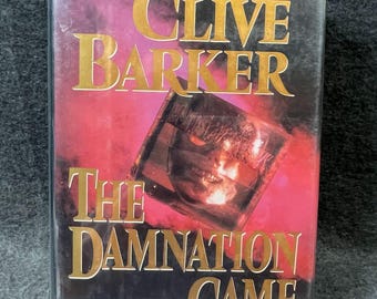 FIRMATO The Damnation Game di Clive Barker - Prima edizione americana e stampa del 1987 - copertina rigida HC DJ 1° maestro dell'horror