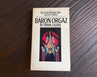 Baron Orgaz by Frank Lauria - Satanic occult horror novel - 1974 1st printing first edition - vintage paperback book