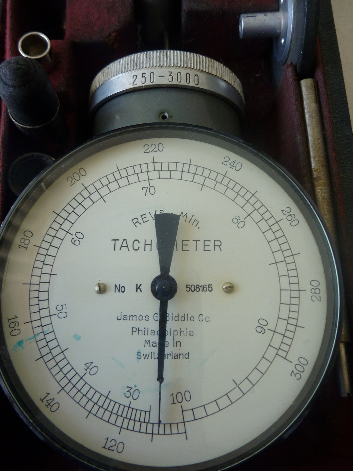 Vintage James G. Biddle Tachometer RPM Gauge Swiss Measurement Etsy