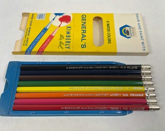 Vintage General's Kimberly water color drawing pencils - complete pack of 8 new old stock