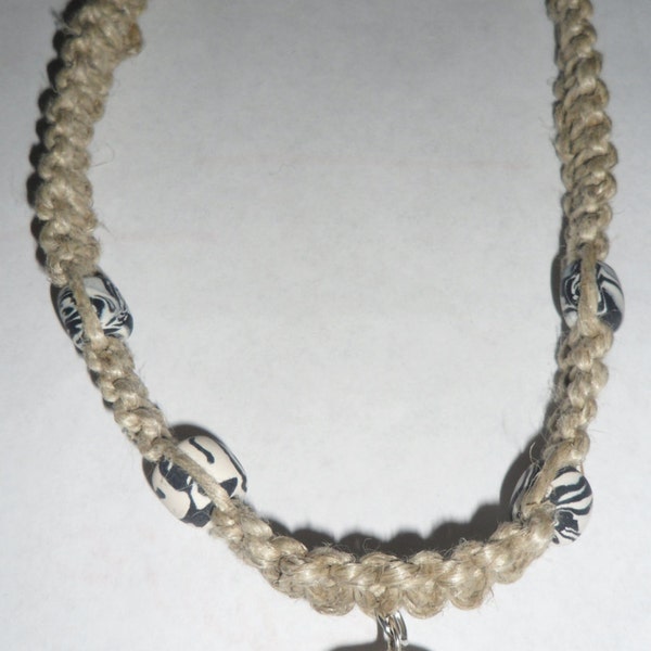 Jack skeleton halloween hemp necklace