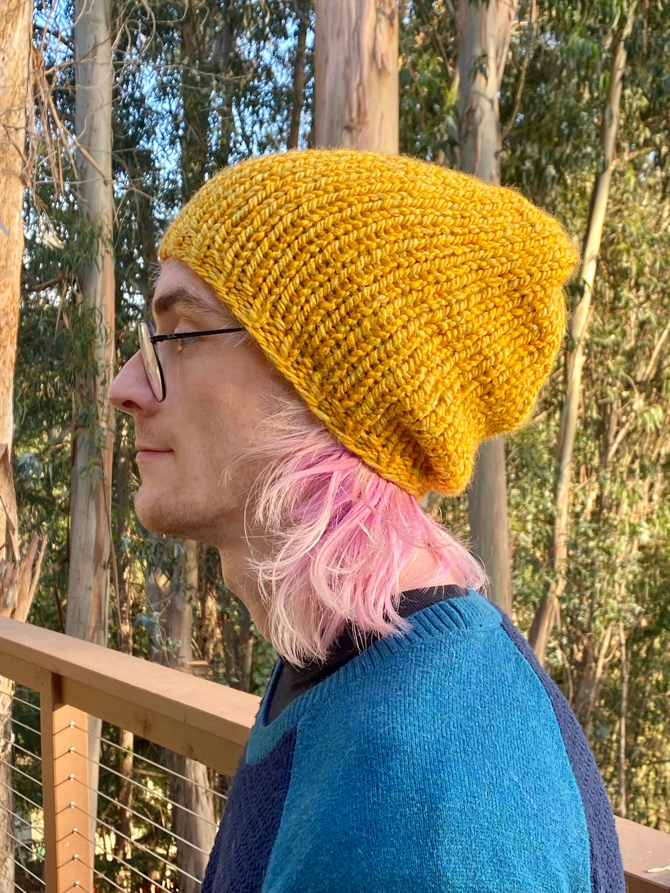 Mustard Slouch Beanie - Etsy display picture 2