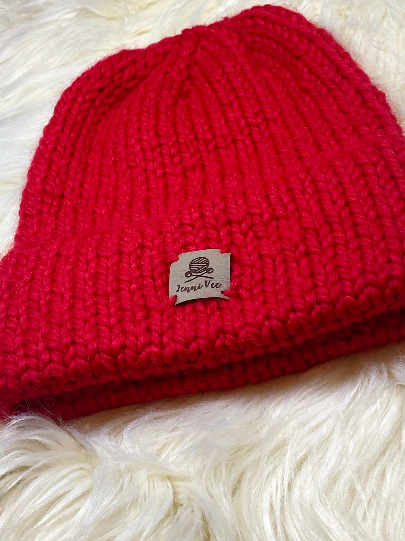 Bright Red Beanie Etsy