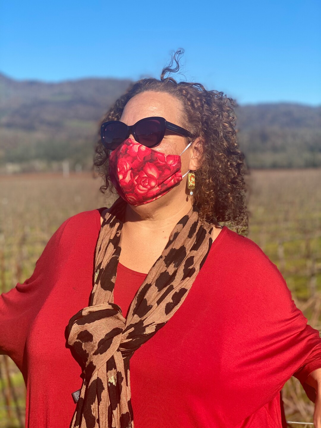 Red Rose Mask - Etsy