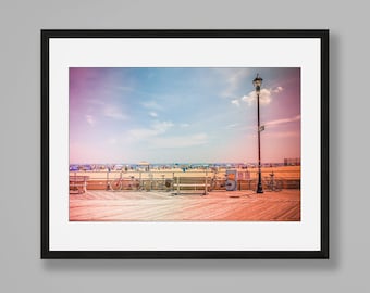 Fotografie van New Jersey, Jersey Shore, Asbury Park, Asbury Park Boardwalk, strand, New Jersey fotoafdrukken