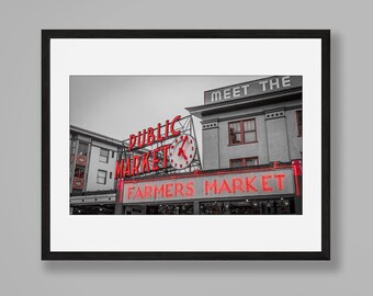 Seattle Photography, Washington Photography, Pike Place Market, Public Market, Farmers Market, Seattle Photo Print